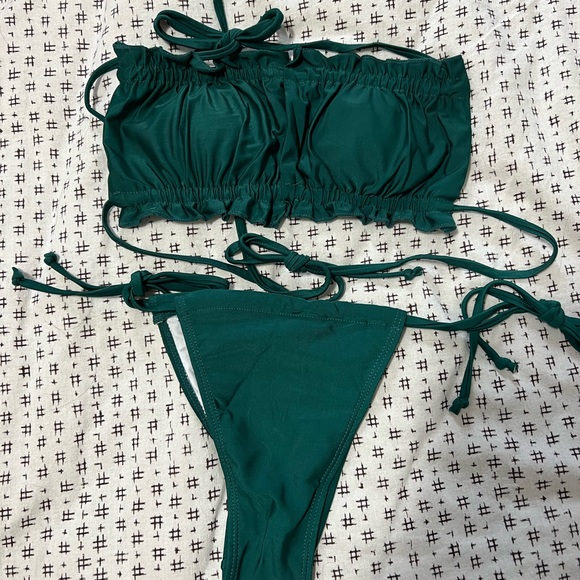 Ruched Bandeau Bikini NWOT - Picture 4 of 5